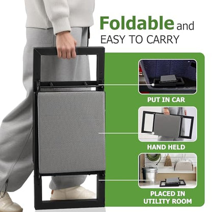 LLARGUEST Garden Kneeler and Seat,Heavy Duty Foldable Kneeling Chair with Handle,Comfortable Wide 12" Garden Kneeling Pad, Gardening Gifts for Seniors Outdoor Planting, Camping, Fishing