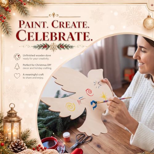 12 Sets 11" Dove Wooden Cutouts Large Pigeon Unfinished DIY Craft - style: Dove
