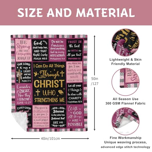 Lcobion Christian Gifts for Women, Baptism Christian Blanket 40" X 50" - color: Christ Gifts, size: 40"*50"