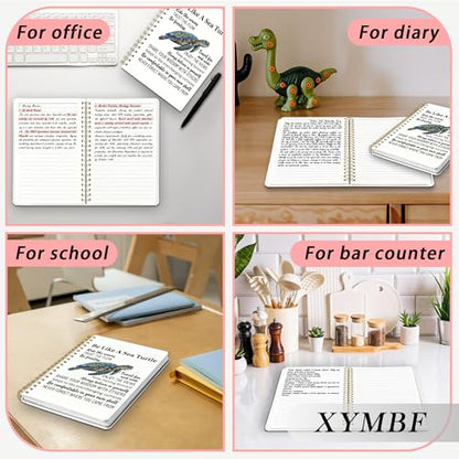 Sea Turtle Gift Notebook Journal for Women Men, Inspirational Ocean Animal Writing Diary, Be Like a Sea Turtle Motivational Gift for Marine Life Lovers, Office School Supplies 5.5x8.3 Inch - color: Color-9