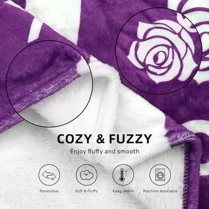 Healing Hug Blanket 60"x50", Encouragement Inspirational Thinking of You Gifts for Women, Chemotherapy Must Haves, Get Well Gifts for Women After Surgery, Purple - color: You Are-purple