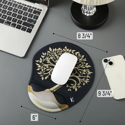 Mr. Pen- Ergonomic Mouse Pad with Wrist Rest, Golden Tree Design - color: Golden Tree