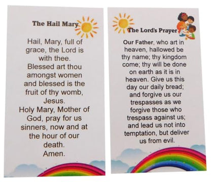 Rosary Craft Kit Make Your Own Hail Mary Our Father Holy Card Wooden Beads - size: medium
