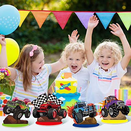 Namalu 16 Pcs Truck Table Decorations Centerpiece for Birthday Party Tables Decorations Blaze Wheels Table Ornaments for Baby Shower Birthday Supplies DIY Decor(Truck) - style: Truck