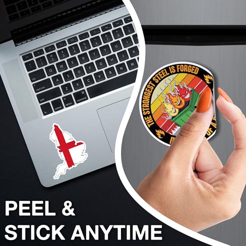 [3PCS] England Flag Sticker, England Stickers, Luggage Stickers, Bold Red - color: England Flag Sticker