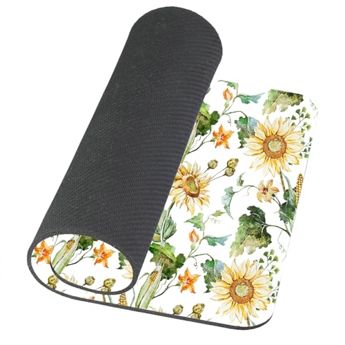 TSSOHU Mouse Pad, Yellow Sunflower Mouse Pad, Mousepad Rectangle Customized Mouse Pads with Designs Non-Slip Rubber Smooth MousePads for Computer Laptop, WMJMP2431, 9.5*7.9 Inch - color: WMJ131