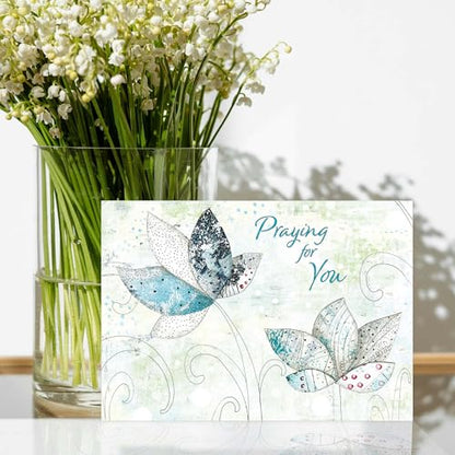 KJV Lotus Flower Praying for You Card, 1 Count - color: Lotus Flowers