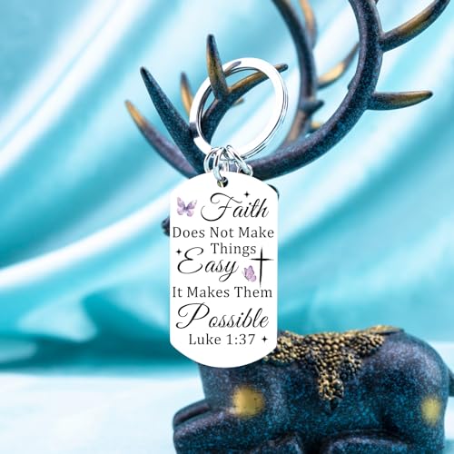 Christian Gift for Women Inspirational Cross Keychain Faith Gift for Sister