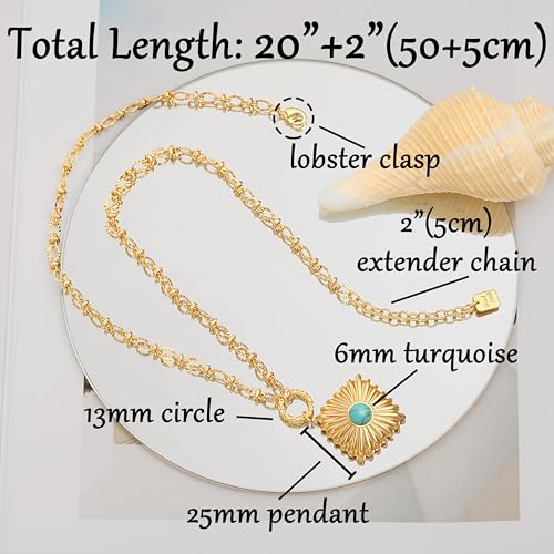 SOFYBJA Saint Benedict Necklace Drop 18K Gold Toggle Medallion Coin Cross Pendant Necklaces Religious Jewelry Catholic Gift for Women - color: devil's eye