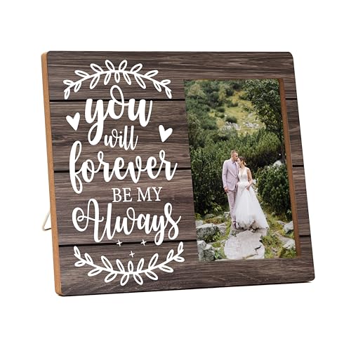 Couples Picture Frame Gift, You Will Forever Be My Always Frame Gifts for Women Men Couples Husband Wife Her Him, Love Valentine Gift for Girlfriend Boyfriend, Wedding Engaged Photo Frame -E(13) - color: Forever Be My Always