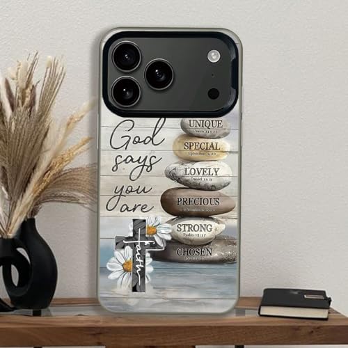 God Cross Wood Grain Phone Case Compatible with iPhone 17 Pro Case - color: Pattern 3, size: for iPhone 17 Pro