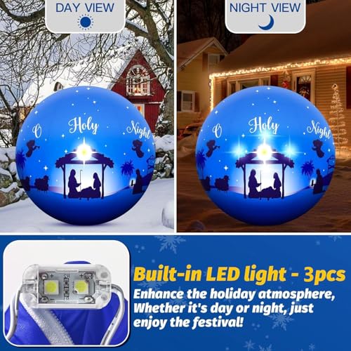 5FT Giant Christmas Nativity Scene Inflatable Ball Decorations