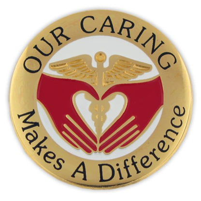 PinMart Nurse Lapel Pin Our Caring Makes a Difference – Gold Enamel Nursing Pin Badge for RN CNA Medical Assistant – Nurse Pinning Ceremony, Graduation & Healthcare Gifts - style: 10 Pack