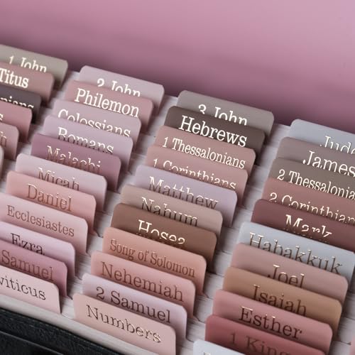 UPAFEXXI-Laminated Bible Tabs for Women and Men(Earth Tone) - color: Earth Tone