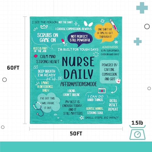 Nurse Gifts for Women Men, Soft Blanket Throw for Registered Nurses RN LPN Nursing Student Graduation，Nurse Week Birthday Appreciation Retirement Gift,Blanket for Bed Couch Travel - color: Nurse