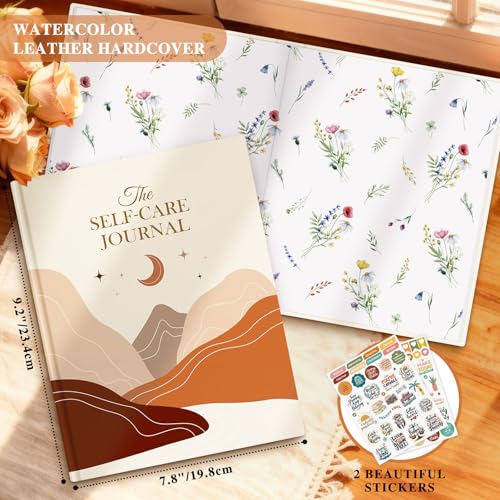 Lanpn Self Care Journal for Women, Self Love Guided Journals with Prompts, Daily Reflection Wellness & Gratitude Planner, 5 Minute Mental Health Notebook, Mindfulness Mood Log, 240 Pages - color: Moon