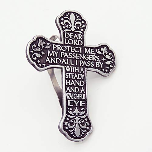 Cathedral Art (Abbey & CA Gift) Traveler's Prayer Cross Sun Visor Clip for Anniversary