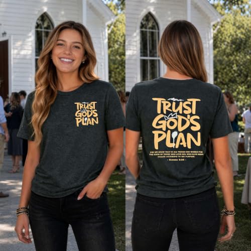 Christian Shirts for Women Religious Saying Tshirt Bible Verse Tee Tops - color: 03-dark Gray, size: Large