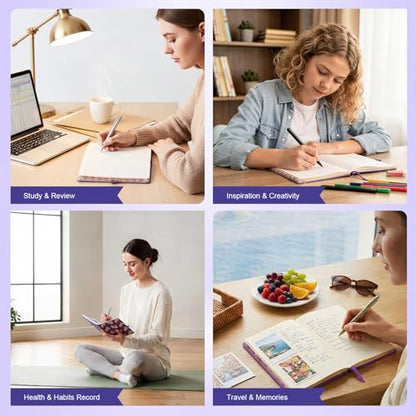 Comix Pretty Lined Journal for Women, 192 Pages, 100GSM Paper, 5.5" x 8.3" - color: Lavender