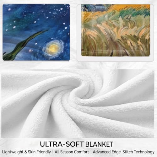 Abstract Inspired Throw Blanket – Abstract Style Cosmic Landscape - color: Tk050, size: 60"x50"