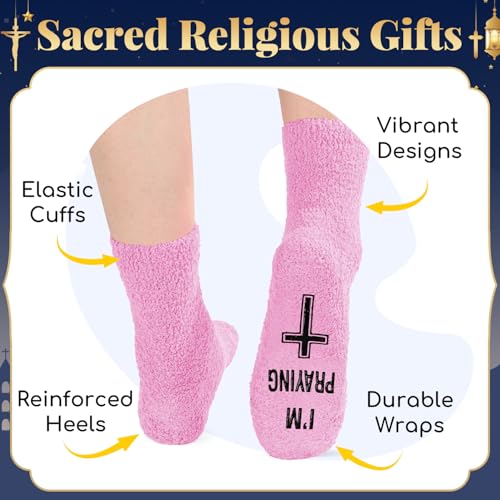 HAPPYPOP Christian Gifts Ideas - Easter Socks, Jesus Serenity Prayer Gifts, Religious Socks