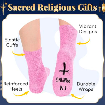HAPPYPOP Christian Gifts Ideas - Easter Socks, Jesus Serenity Prayer Gifts, Religious Socks