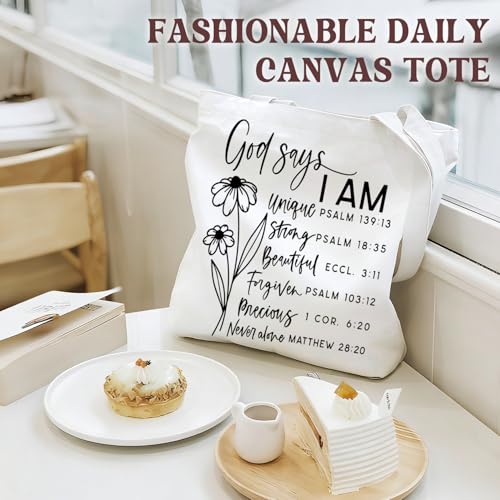 Bible Tote Bags Cute Christian Preppy Canvas Tote Bag Christian Gifts for Women Reusable Shopping Bags(Parent) - color: Bible-13