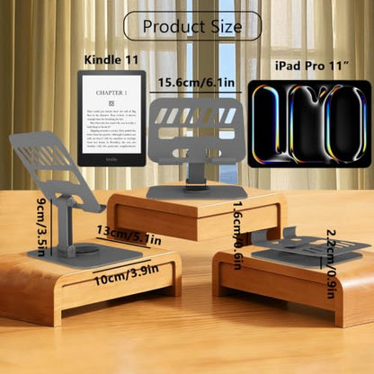 Metal Tablet Stand Holder Adjustable for iPad Kindle Tab, Grey - color: Grey