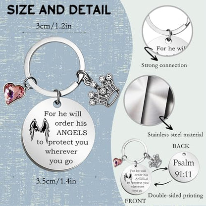 Employee Appreciation Gift Bible Verse Keychain Religious Faith Gift for Women Men, Prayer Christian Keychain, Bible Verse