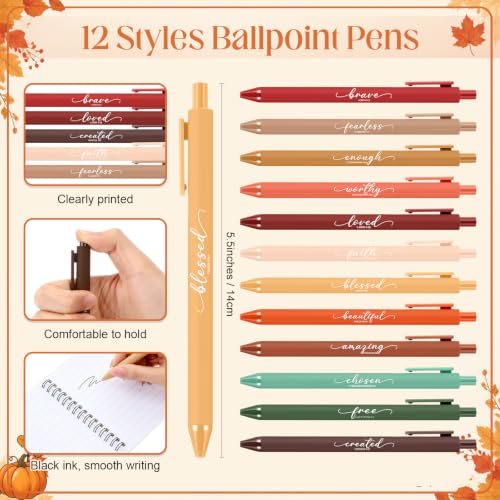 Kosiz 24 Sets Christian Gifts Bulk Prayer Journals Pens, Thanksgiving Color - color: Thanksgiving Color