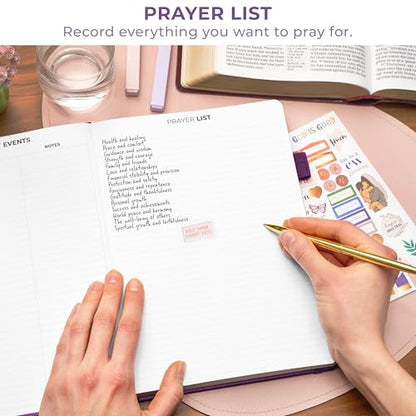 Clever Fox Prayer Journal with Prompts, Bible, Women, Teen, B5 Purple - color: Purple, size: Smaller than A4 (7" x 10")