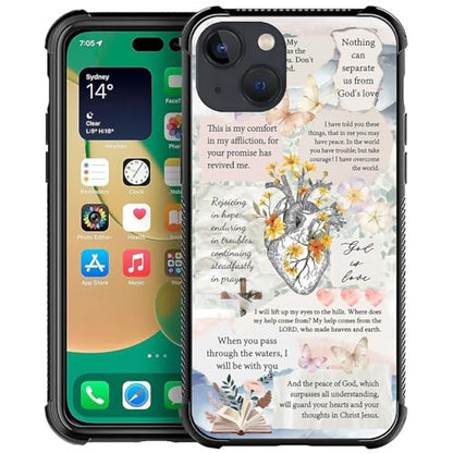 for iPhone 15 Case | Classic Slim Cover Design | Bible Verses Heart - color: Bible Verses Heart, size: iPhone 15