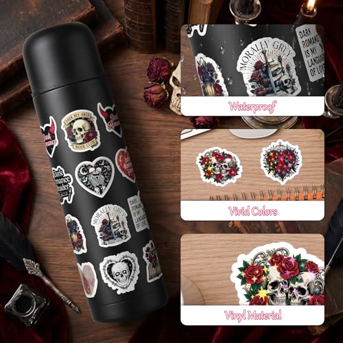 100Pcs Dark Romance Bookish Stickers Gothic Spicyy Book Lover Decal - color: 100pcs Dark Romance 923