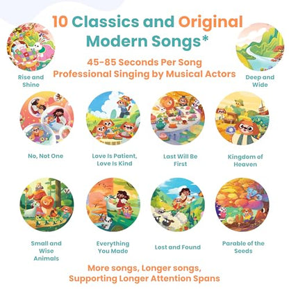GO GO Bible Songs of Wisdom: Bible Songs Book for Toddlers, 10 Songs, Talking Books for Toddlers 2-4 Years, Sound Books, Sing Along Books, Baby Music Book, Christian Toys for Toddlers - color: Bible Songs of Wisdom