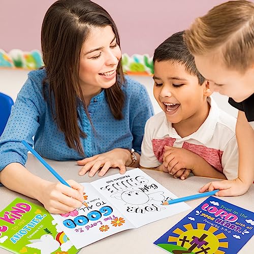 Dvbonike 96Pcs Bible Coloring Books Religious Theme DIY Color-in Pages - color: A-Bible Style ① (96Pcs)