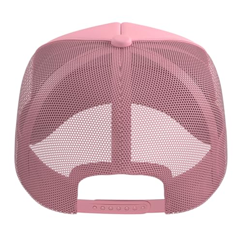 Half Hood Half Holy Tshirt Christian Jesus Ghetto God Funny Trucker Hat with Adjustable Mesh Back - color: Pink