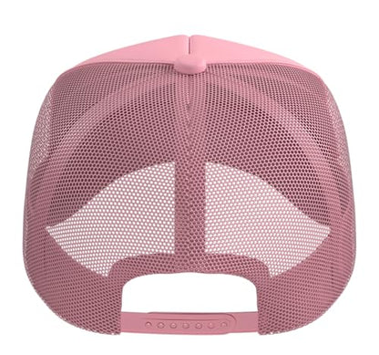 Christian Faith Jesus Simon Peter Funny Seafood Bible Verse Trucker Hat with Adjustable Mesh Back - color: Pink