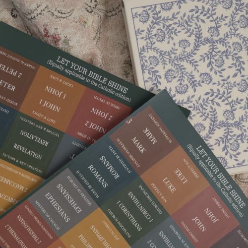UPAFEXXI-Laminated Bible Tabs with Book Summaries, Bible Study Supplies - color: Summaries Boho3