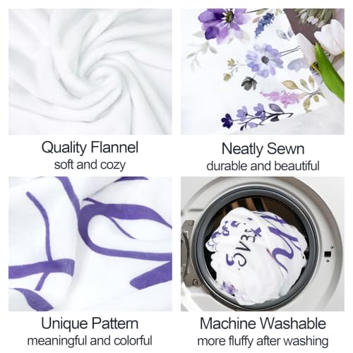 Christian Gifts Blanket Birthday Gifts for Women Throw 50"x60" - color: Purple-christian, size: 50*60