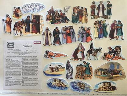 The Parables of Jesus Felt Figures for Flannel Board Bible Stories-precut
