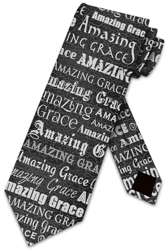 Three Rooker Religious Ties Mens Amazing Grace Necktie Christian Tie Church Neckties