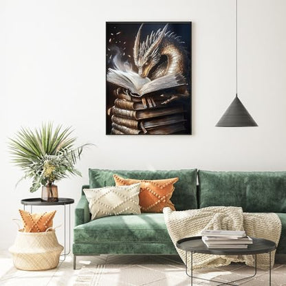 Diamond Art Kits for Adults, Dragon Diamond Painting Kit, 12x16 Inch - color: CYDP1P04