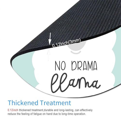 Mouse Pad, Cute Llama,No Drama Llama Mouse Pad, Round Cute Gaming Cloth Mousepad for Office Laptop, Non-Slip Rubber Personalized Computer Desk Mouse Pads for Wireless Mouse 7.9×7.9×0.12 inches - color: Cute llama,No Drama llama