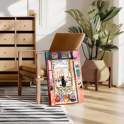 Open Window Black Cat Wall Art Print Henri Matisse Wall Painting 16"x24" - color: Henri Matisse Open Window, size: 24"L x 16"W