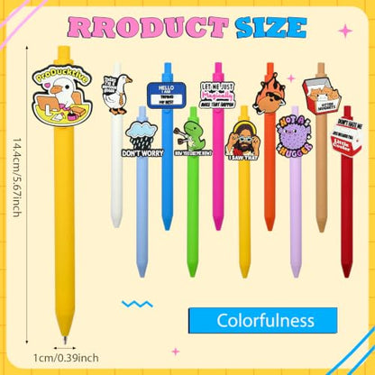 50PCS Funny Pens Bulk Retractable Ballpoint Pen Cute Stationery Supplies - color: Funny-50P