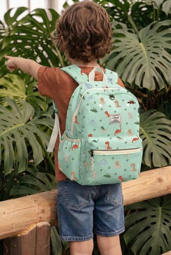 atgark Corduroy Toddler Backpack for Boys Girls Kids Preschool Backpacks - color: Dino Baby, size: Age 2-5 (13.3" H Fit A4 Folder)