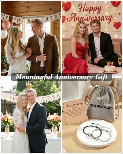 Tarsus Matching Couples Bracelets Forever Love Knot Relationship Jewelry - style: Happy Anniversary