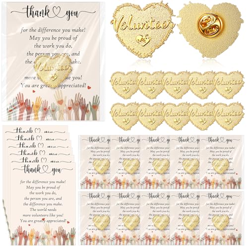 Tondiamo Volunteer Appreciation Gifts Lapel Pins Card
