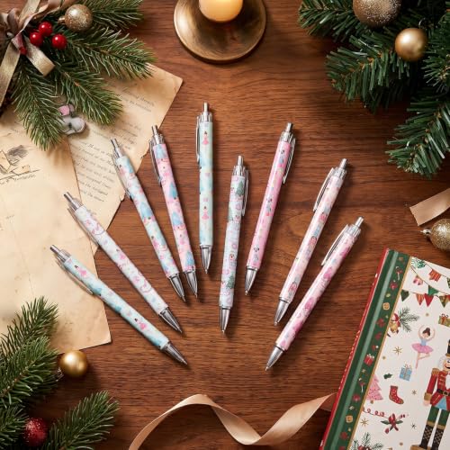 Wxiben 24 Pcs Christmas Nutcracker Ballpoint Pens, 1.0mm Black Ink - color: Christmas Nutcracker