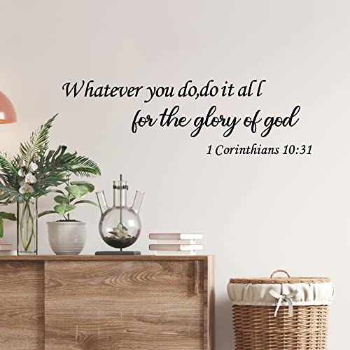Bible Verse Wall Decals Inspirational Wall Decals Quotes Christian Scripture Religious Wall Stickers Peel and Stick Motivational Decal Postive Saying Wall Stickers for Women Family Home Bedroom Decor